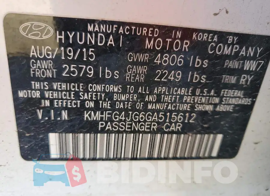 KMHFG4JG6GA515612 Photo# 12