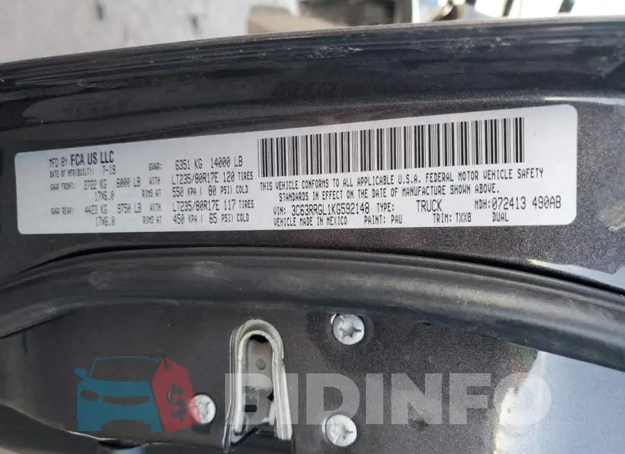 3C63RRGL1KG592148 Photo# 12