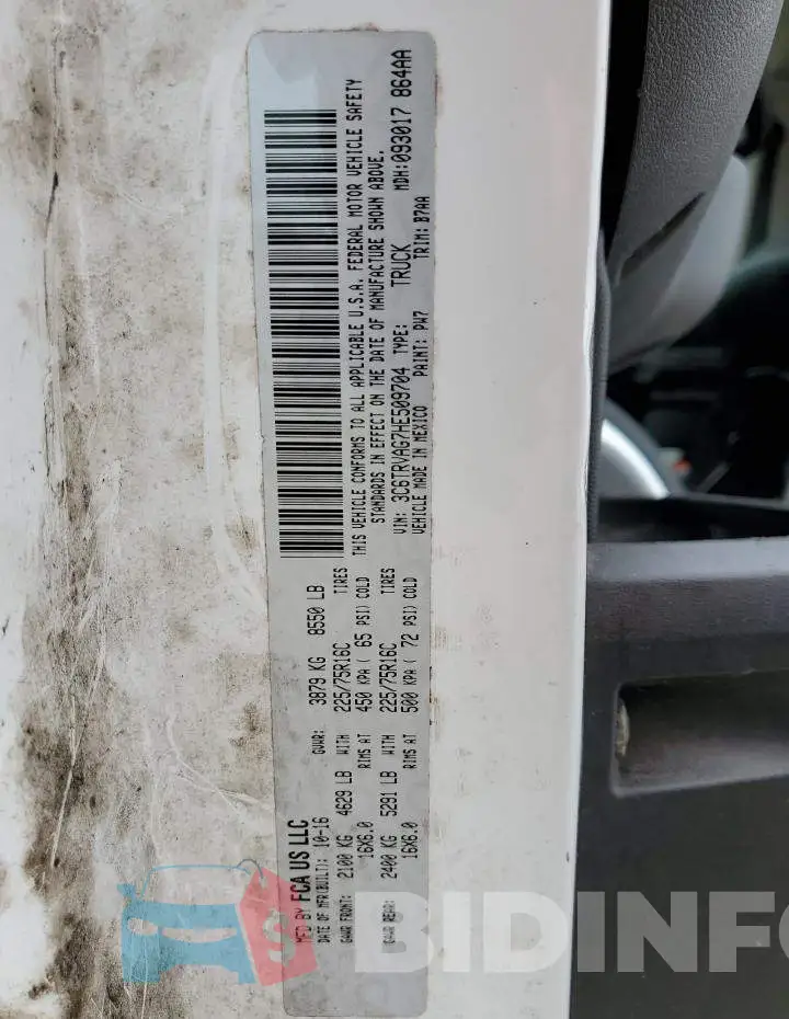 3C6TRVAG7HE509704 Photo# 13