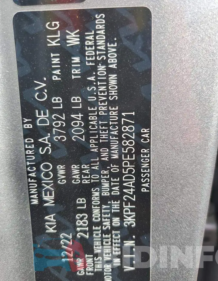 3KPF24AD5PE582871 Photo# 13