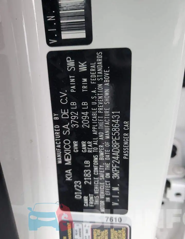 3KPF24AD8PE586431 Photo# 12
