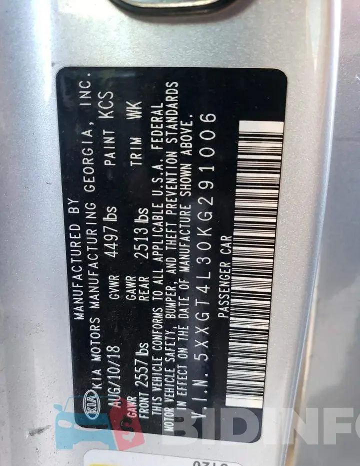 5XXGT4L30KG291006 Photo# 12