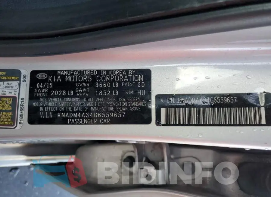 KNADM4A34G6559657 Photo# 12