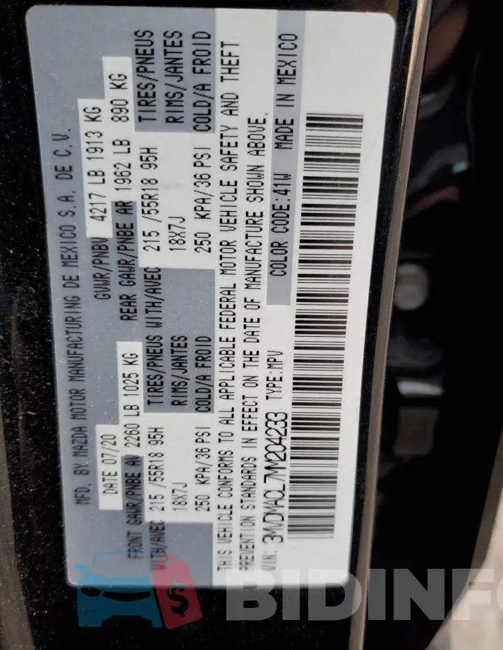 3MVDMACL7MM204233 Photo# 13