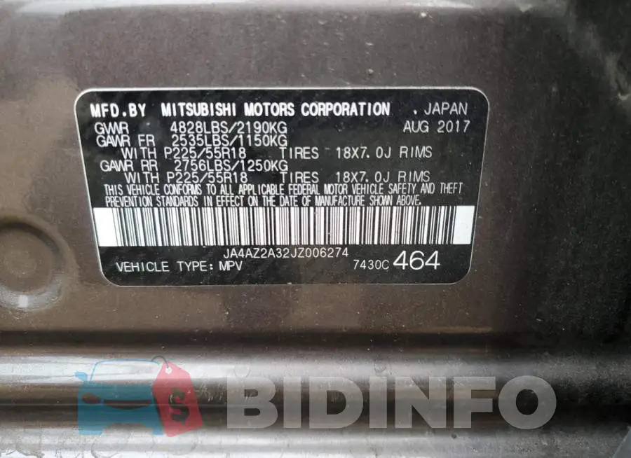 JA4AZ2A32JZ006274 Photo# 12