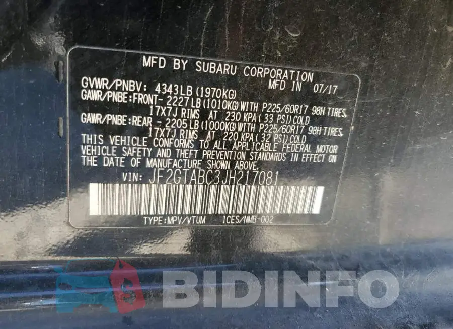 JF2GTABC3JH217081 Photo# 12