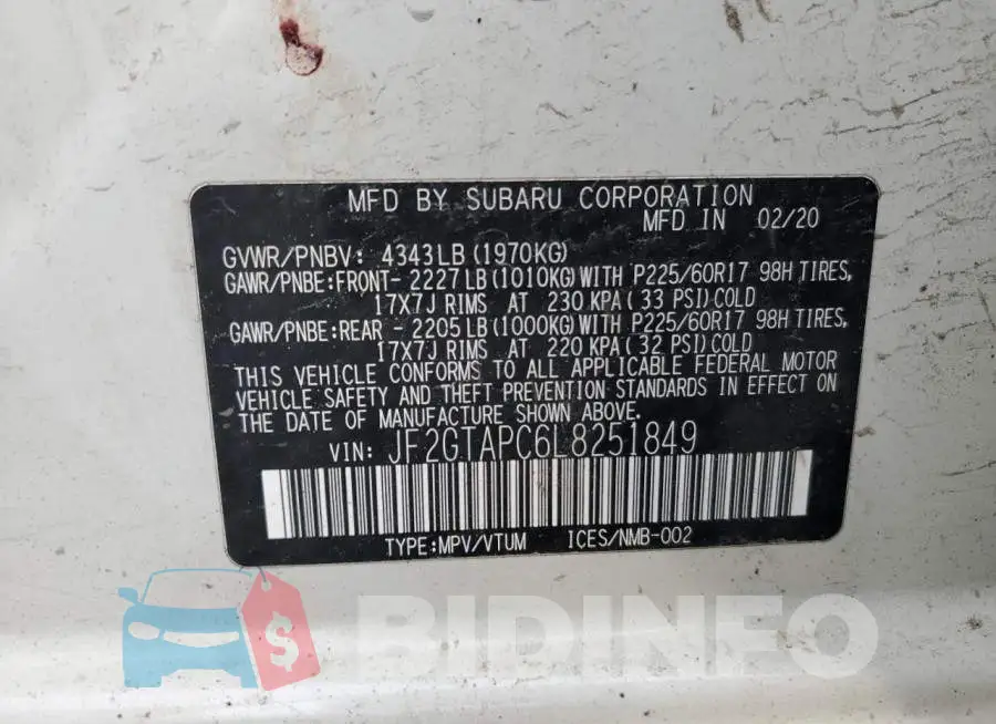 JF2GTAPC6L8251849 Photo# 12