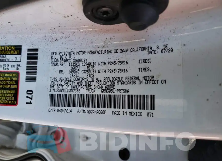 3TMCZ5AN3LM357393 Photo# 12
