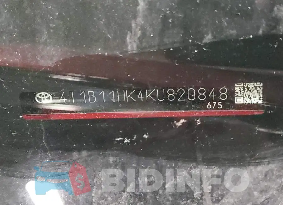 4T1B11HK4KU820848 Photo# 12