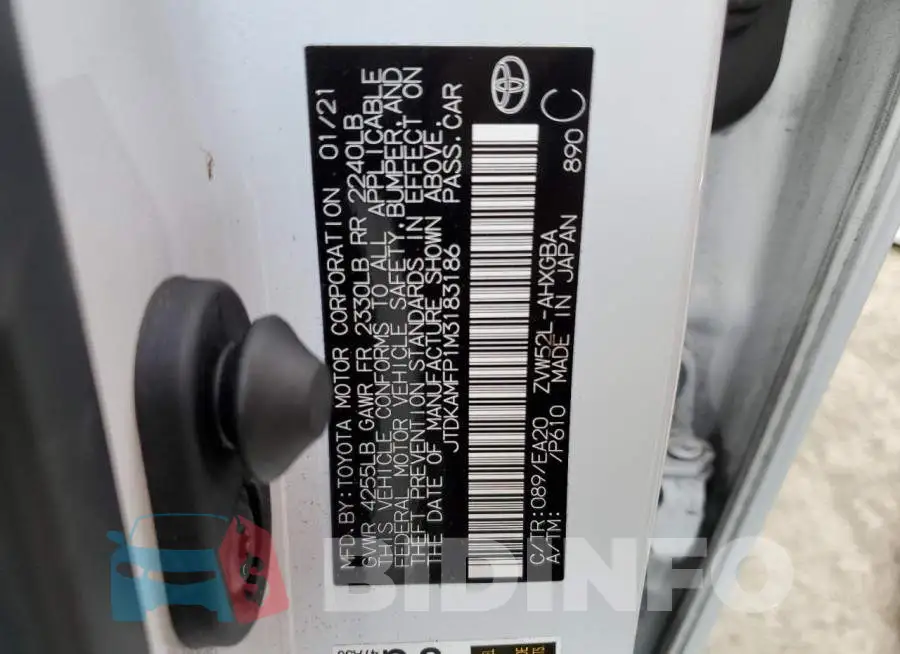 JTDKAMFP1M3183186 Photo# 13