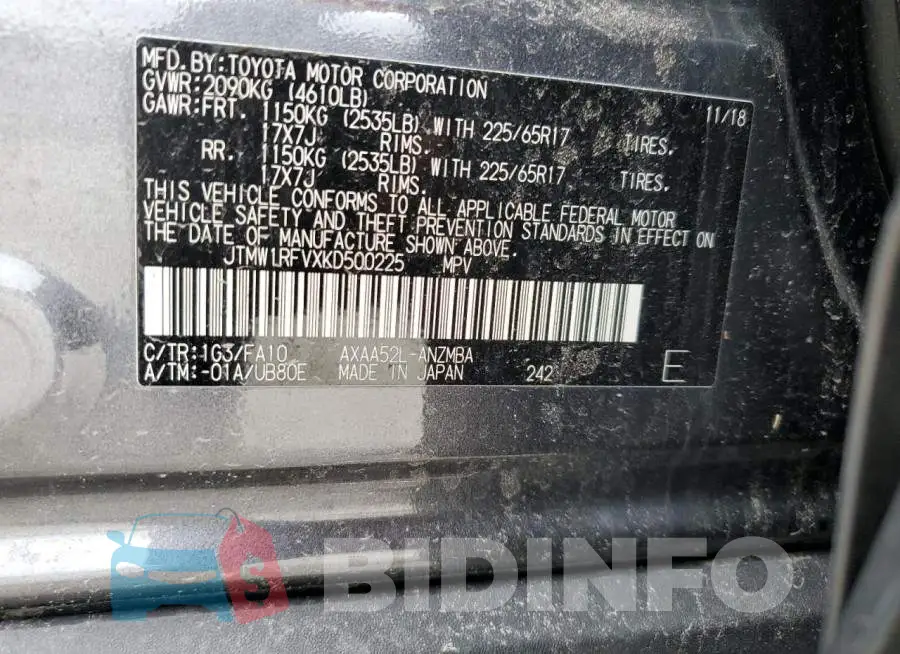 JTMW1RFVXKD500225 Photo# 13