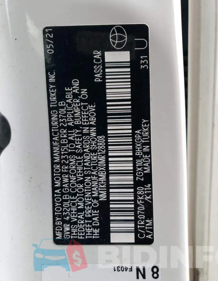 NMTKHMBX0MR128808 Photo# 12