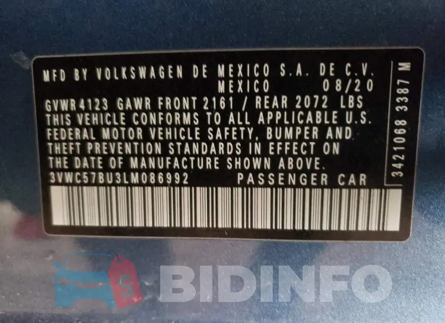 3VWC57BU3LM086992 Photo# 12