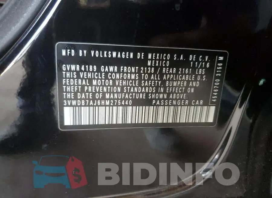 3VWDB7AJ6HM275440 Photo# 12