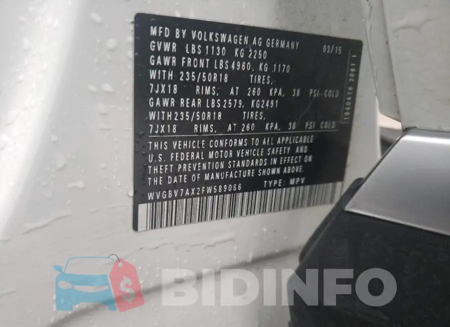 WVGBV7AX2FW589066 Photo# 13