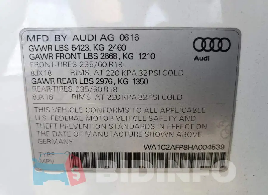 WA1C2AFP8HA004539 Photo# 14