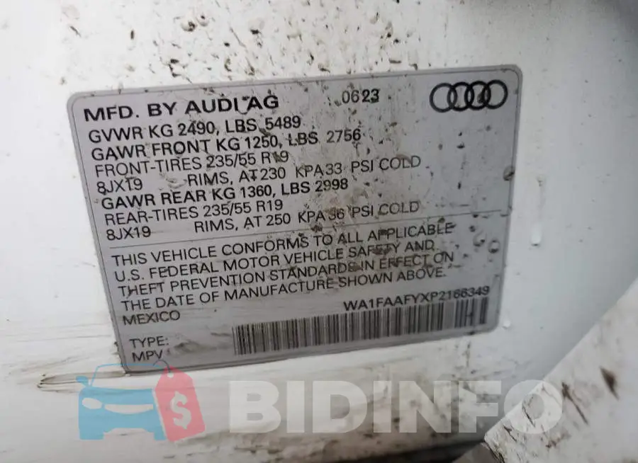 WA1FAAFYXP2166349 Photo# 13