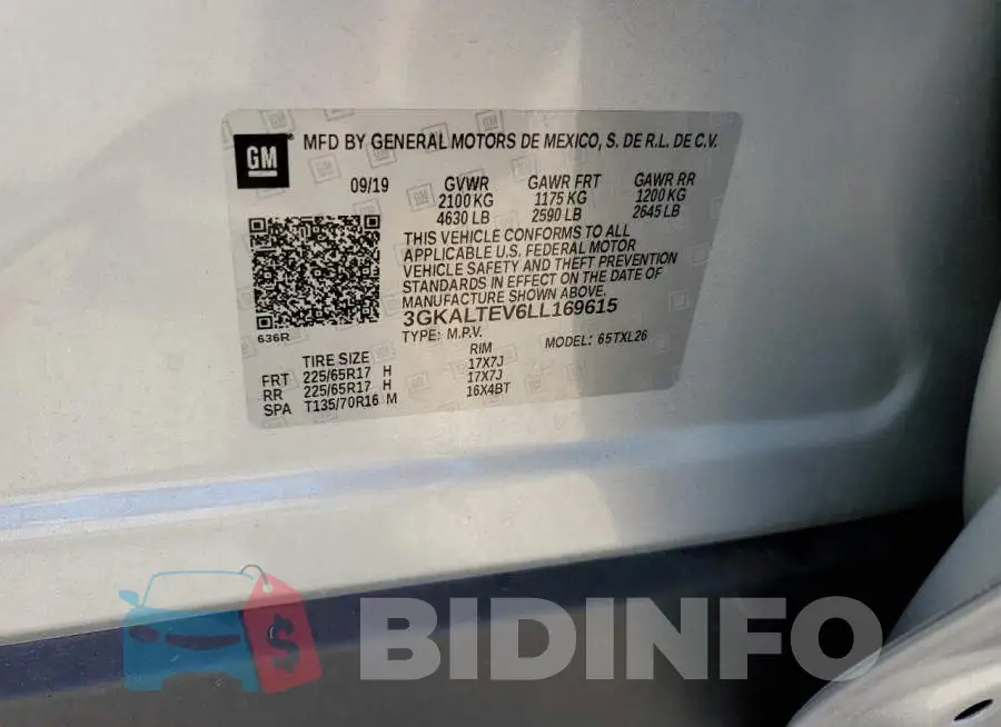 3GKALTEV6LL169615 Photo# 13
