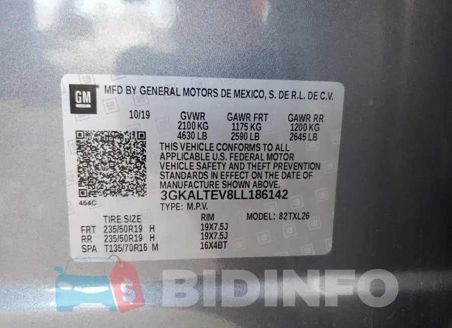 3GKALTEV8LL186142 Photo# 13