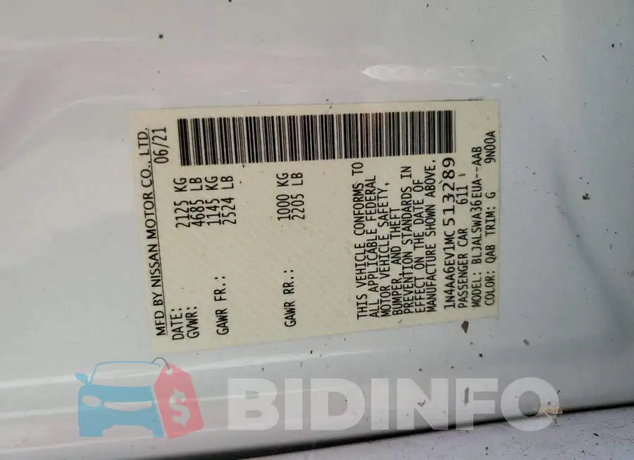 1N4AA6EV1MC513289 Photo# 10