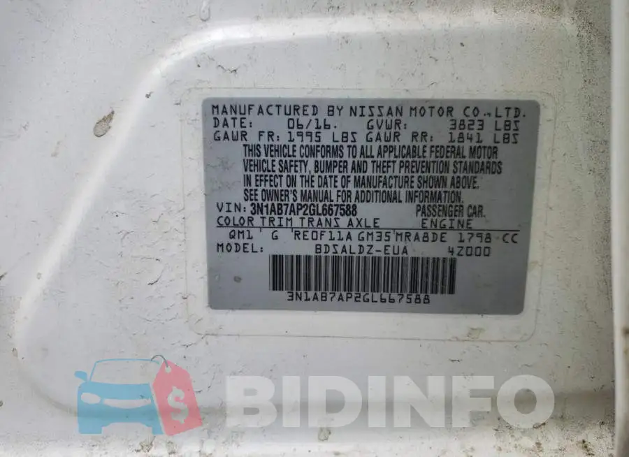 3N1AB7AP2GL667588 Photo# 12