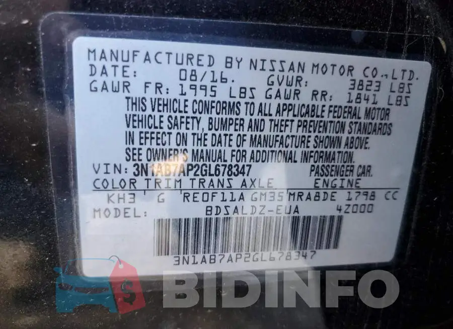 3N1AB7AP2GL678347 Photo# 12