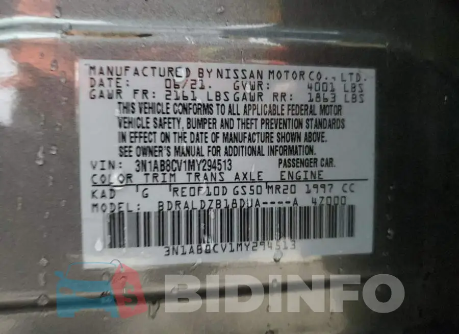 3N1AB8CV1MY294513 Photo# 12