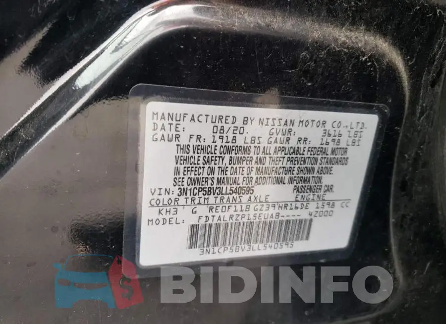 3N1CP5BV3LL540595 Photo# 14
