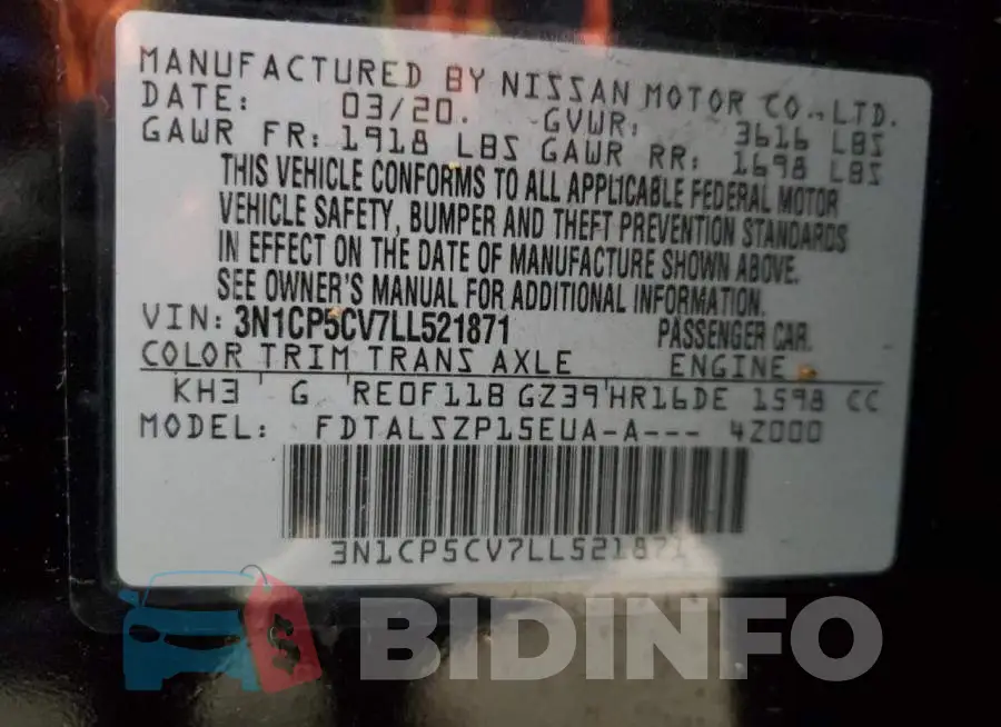 3N1CP5CV7LL521871 Photo# 12