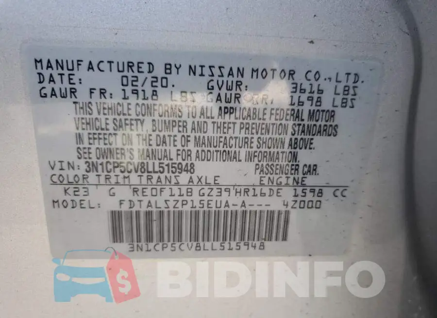 3N1CP5CV8LL515948 Photo# 13