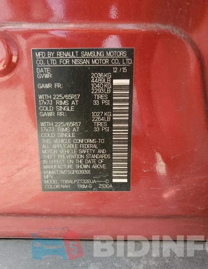 KNMAT2MT5GP639391 Photo# 13
