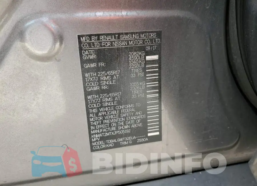 KNMAT2MTXJP505192 Photo# 13