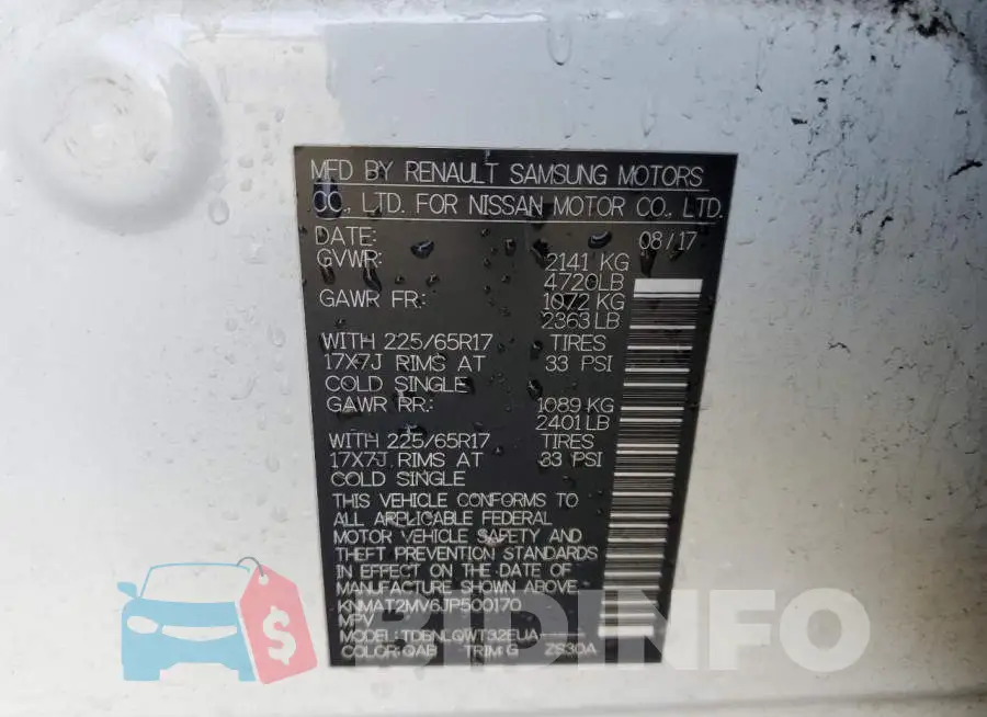 KNMAT2MV6JP500170 Photo# 12