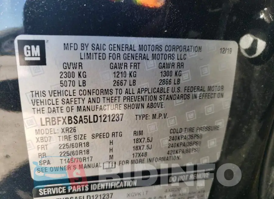 LRBFXBSA5LD121237 Photo# 12