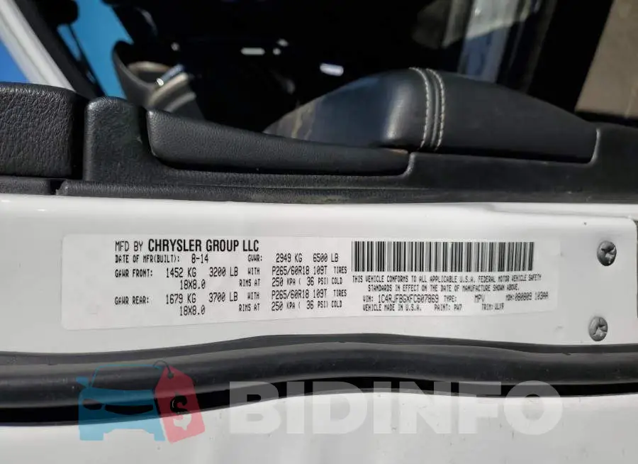 1C4RJFBGXFC607869 Photo# 13