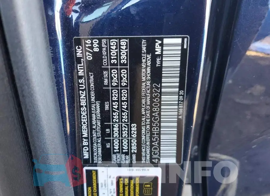 4JGDA5HB5GA806322 Photo# 13