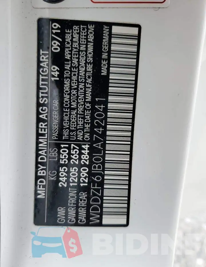 WDDZF6JB0LA742041 Photo# 12