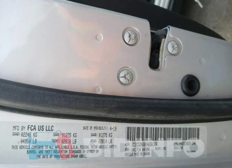 2C3CDZAG6KH636166 Photo# 13