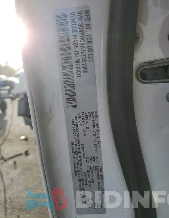 3C4PDCAB7LT261086 Photo# 13