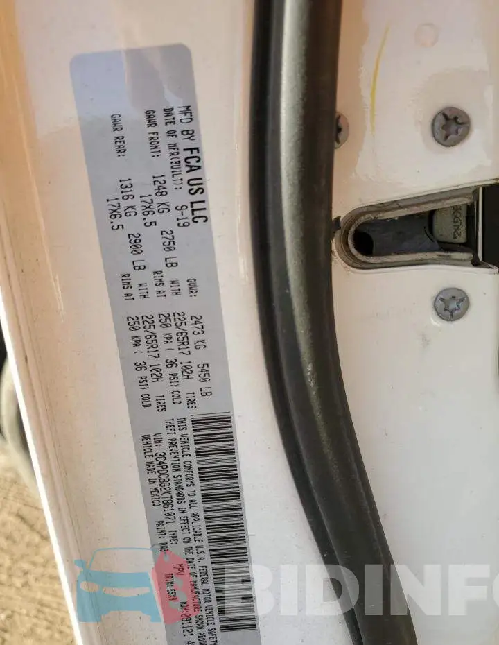 3C4PDCBG2KT861071 Photo# 13