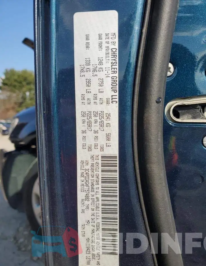 3C4PDDAGXFT574882 Photo# 13