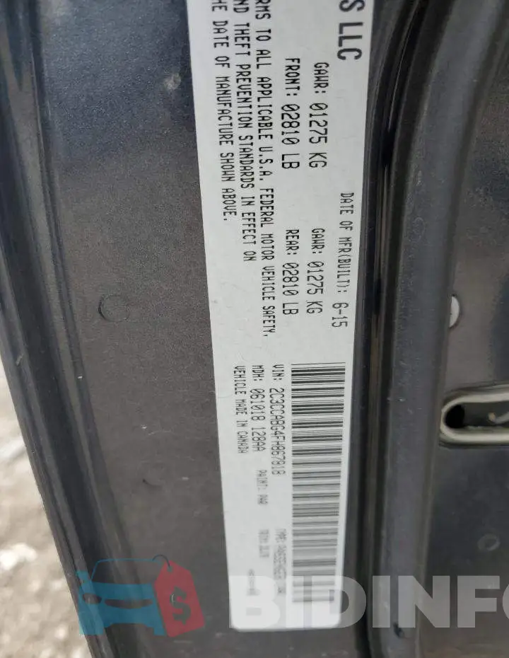 2C3CCABG4FH867818 Photo# 12