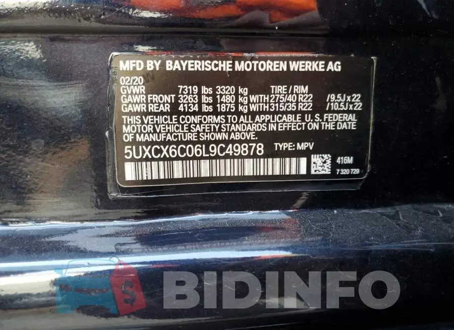 5UXCX6C06L9C49878 Photo# 13