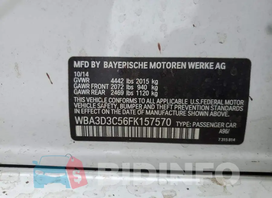 WBA3D3C56FK157570 Photo# 12