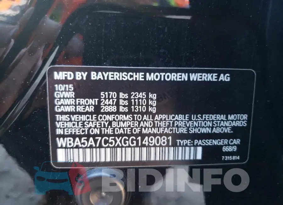 WBA5A7C5XGG149081 Photo# 12