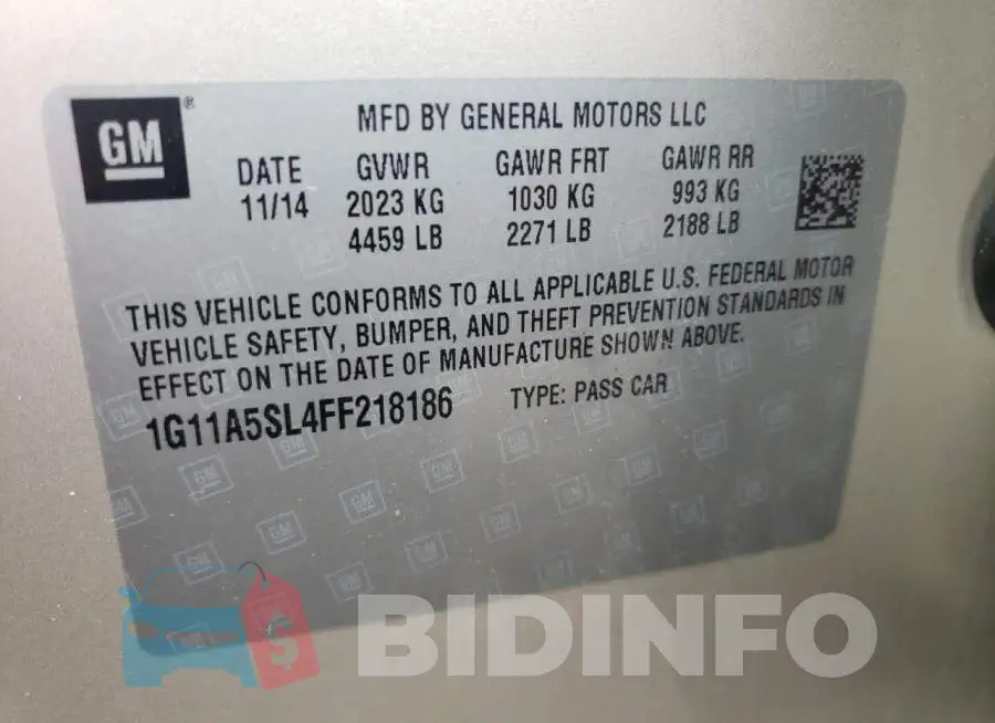 1G11A5SL4FF218186 Photo# 12
