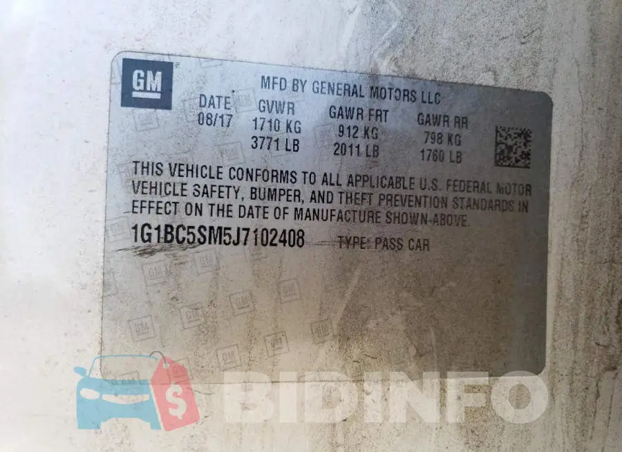 1G1BC5SM5J7102408 Photo# 12