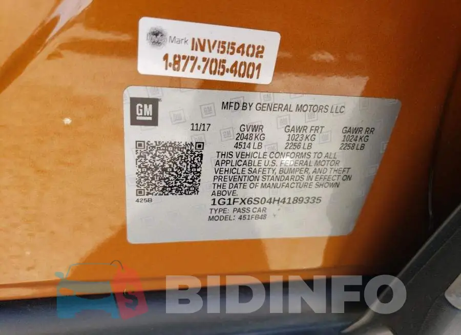 1G1FX6S04H4189335 Photo# 13