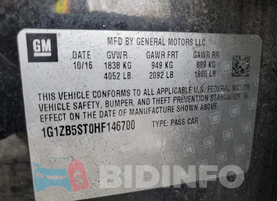 1G1ZB5ST0HF146700 Photo# 12