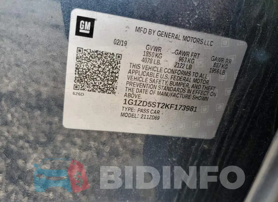 1G1ZD5ST2KF173981 Photo# 12